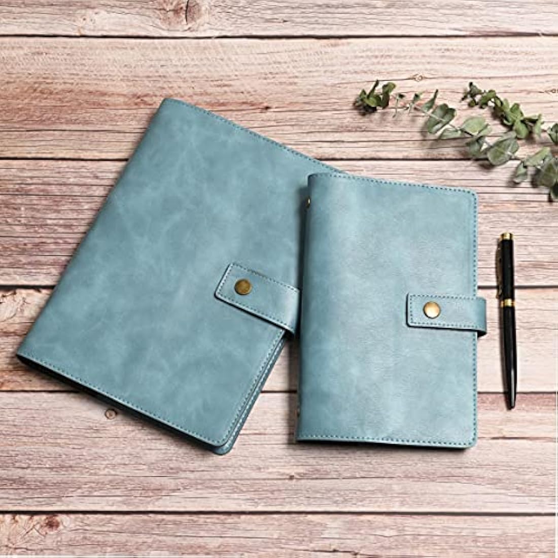 Jolof Store A5 Refillable Leather Notebook – Dot Grid Spiral Journal