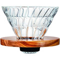 Hario V60 Glass Coffee Dripper 02 – Olive Wood Pour Over (1-4 Cups)