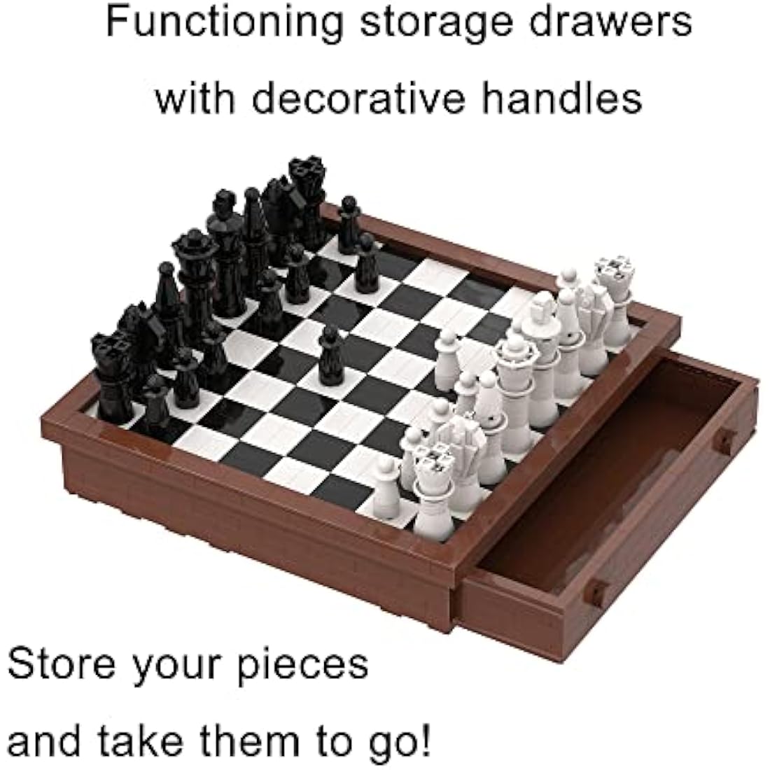 APOSTROPHE Games Deluxe Chess Set – 1,024 Pcs Building Block Board