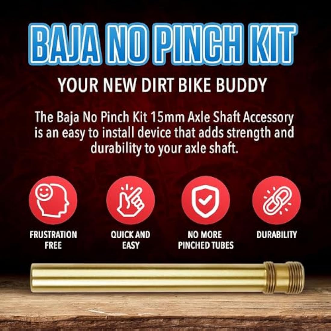 Baja No Pinch 17mm Axle Shaft Accessory Kit for Dirt Bike Tyre Changer