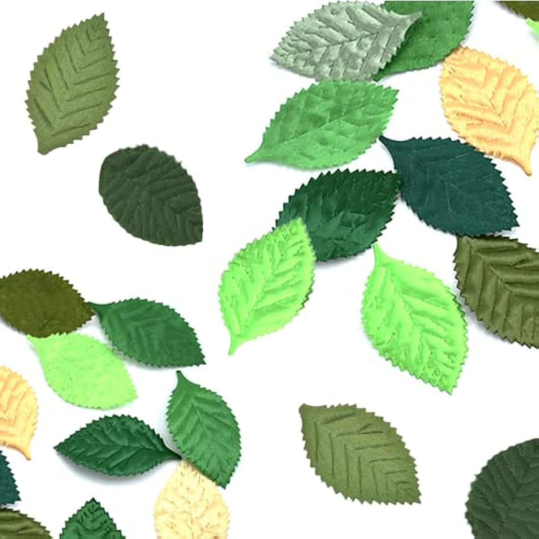 100 PCS Artificial Silk Rose Leaves for Crafts & Wedding Decor