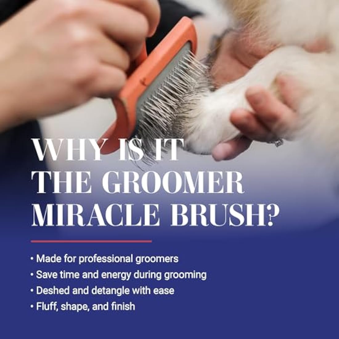 Chris Christensen Big G Slicker Brush – Large Coral Dog Grooming Tool