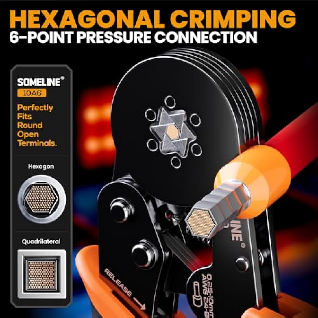 SOMELINE Hexagonal Ferrule Crimping Tool Set - 1025pcs Wire Terminals Kit