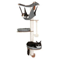 Kerbl Dolomit Tofana Pro Wall-Mounted Cat Tree | Grey Sisal & Fabric