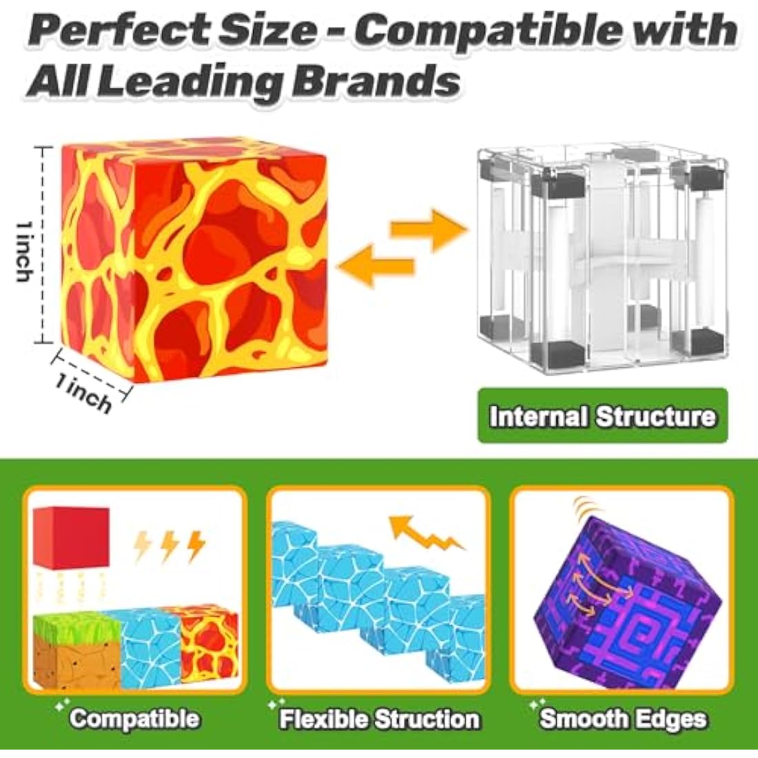 Coodoo Magnetic Blocks – 84 Piece Magic Portal STEM Building Toy Set