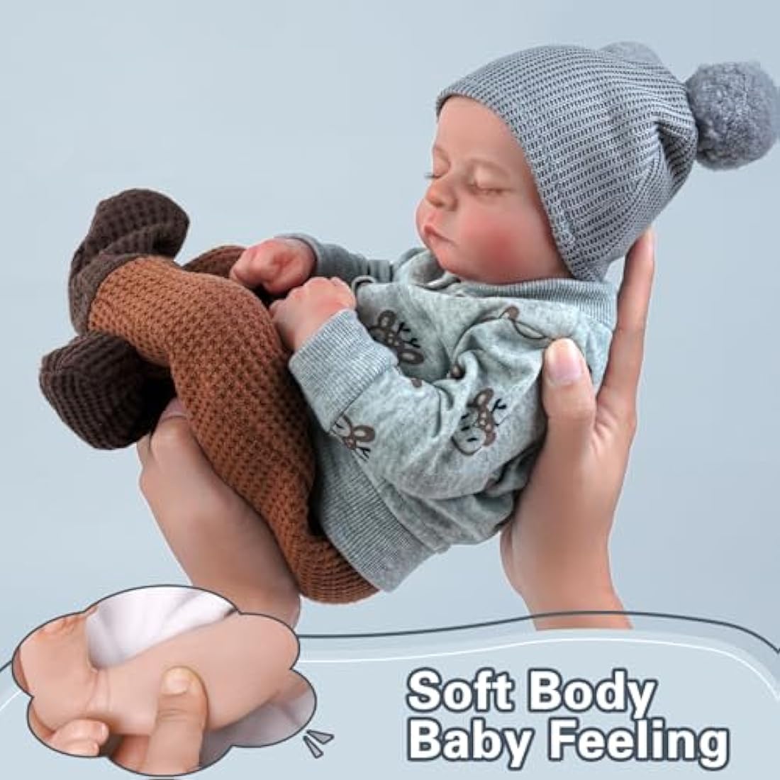JIZHI Reborn Baby Doll Boy | 17-Inch Realistic Full Body Vinyl Newborn