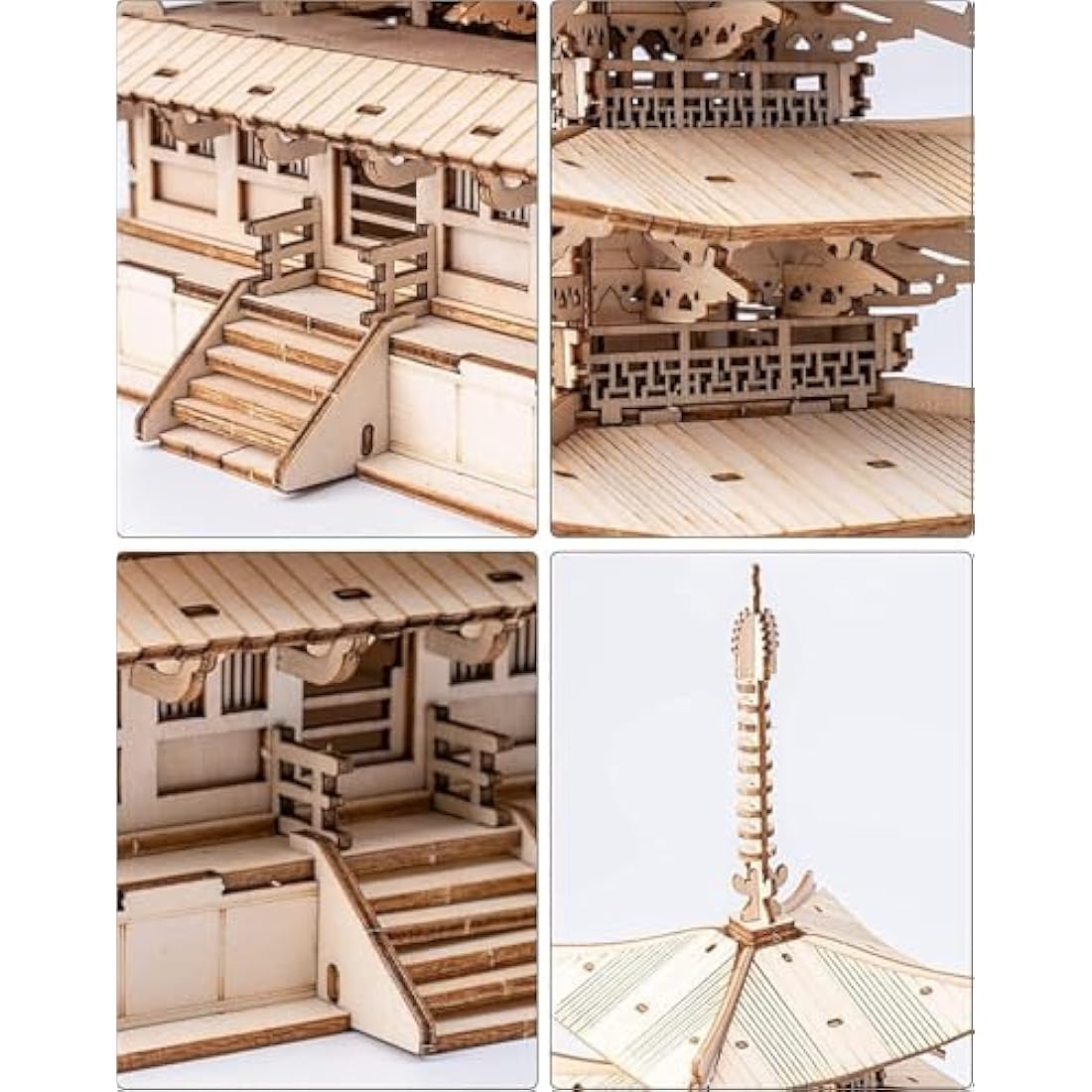 Rowood 3D Wooden Puzzle Five-Storied Pagoda Japanese Temple Model Kit