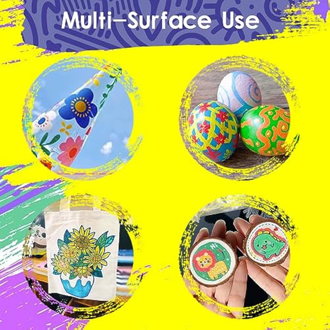 60 Colors Dual Tip Acrylic Paint Pens for Rock Painting