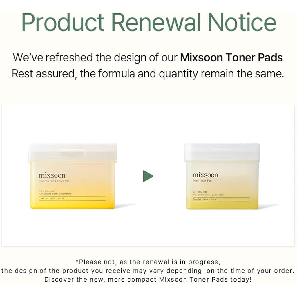 mixsoon Bean Toner Pad | Moisturizing & Elasticity Cotton Pads (70 Sheets)