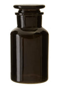 Premier Housewares Retro Black Glass Reagent Bottle - 250ml Storage