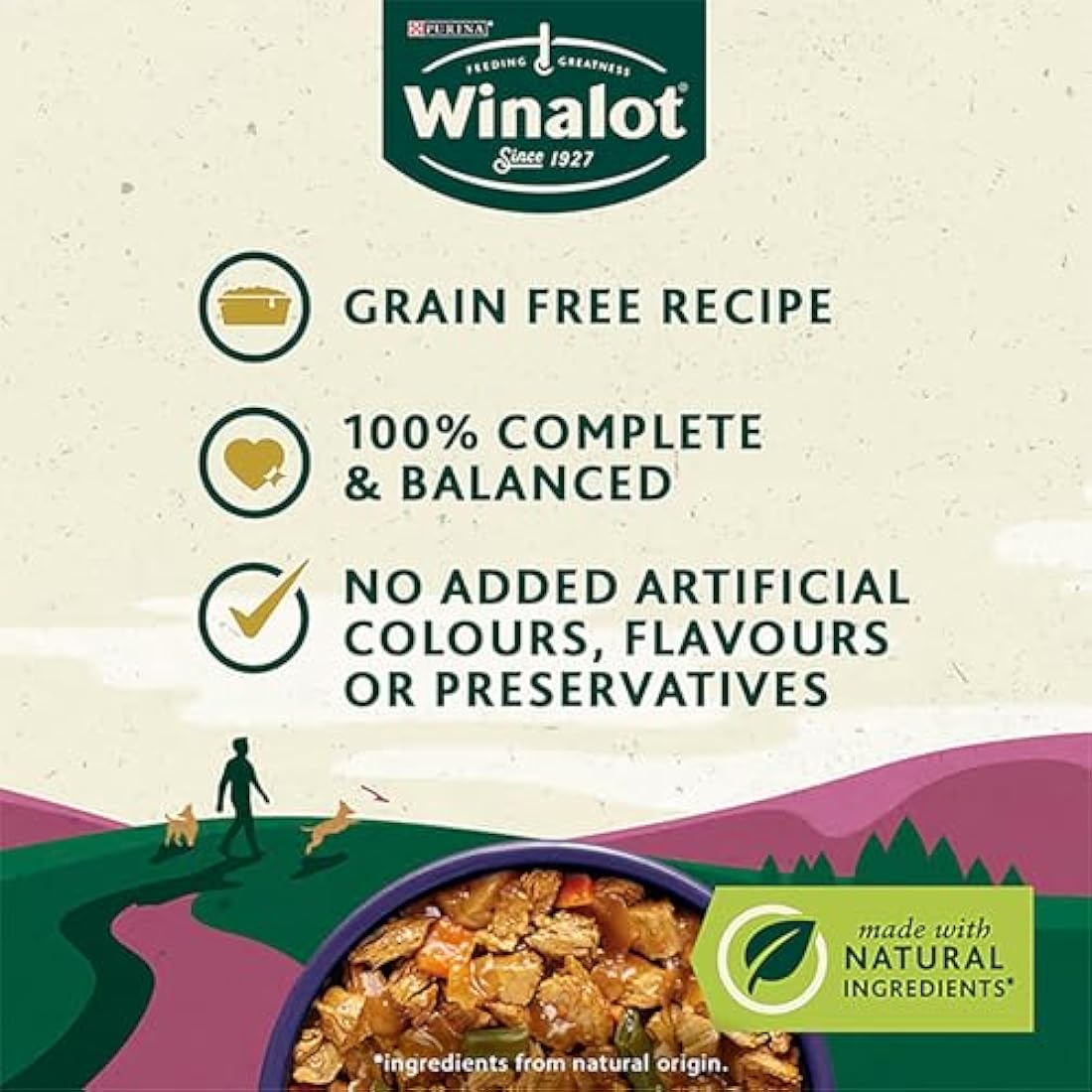 Winalot Meaty Chunks Mixed in Jelly Wet Dog Food - 80 x 100g Pouches
