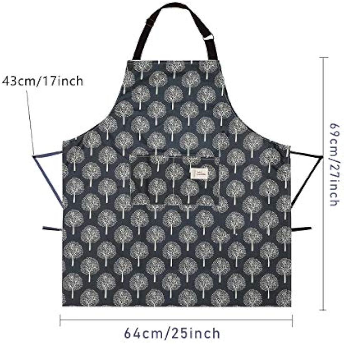 2Pcs Waterproof PVC Kitchen Apron with Pockets for Women