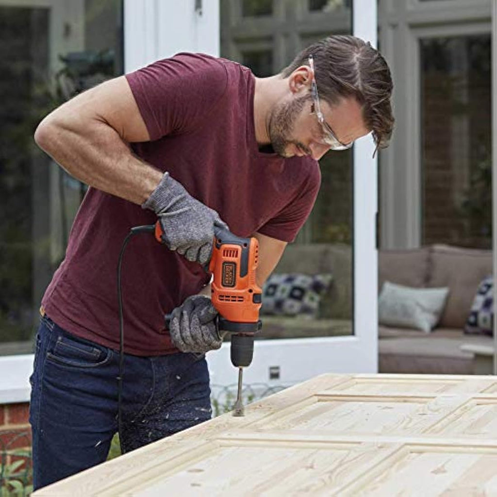 BLACK+DECKER 500W Electric Hammer Drill for Masonry & Concrete – BEH200-GB
