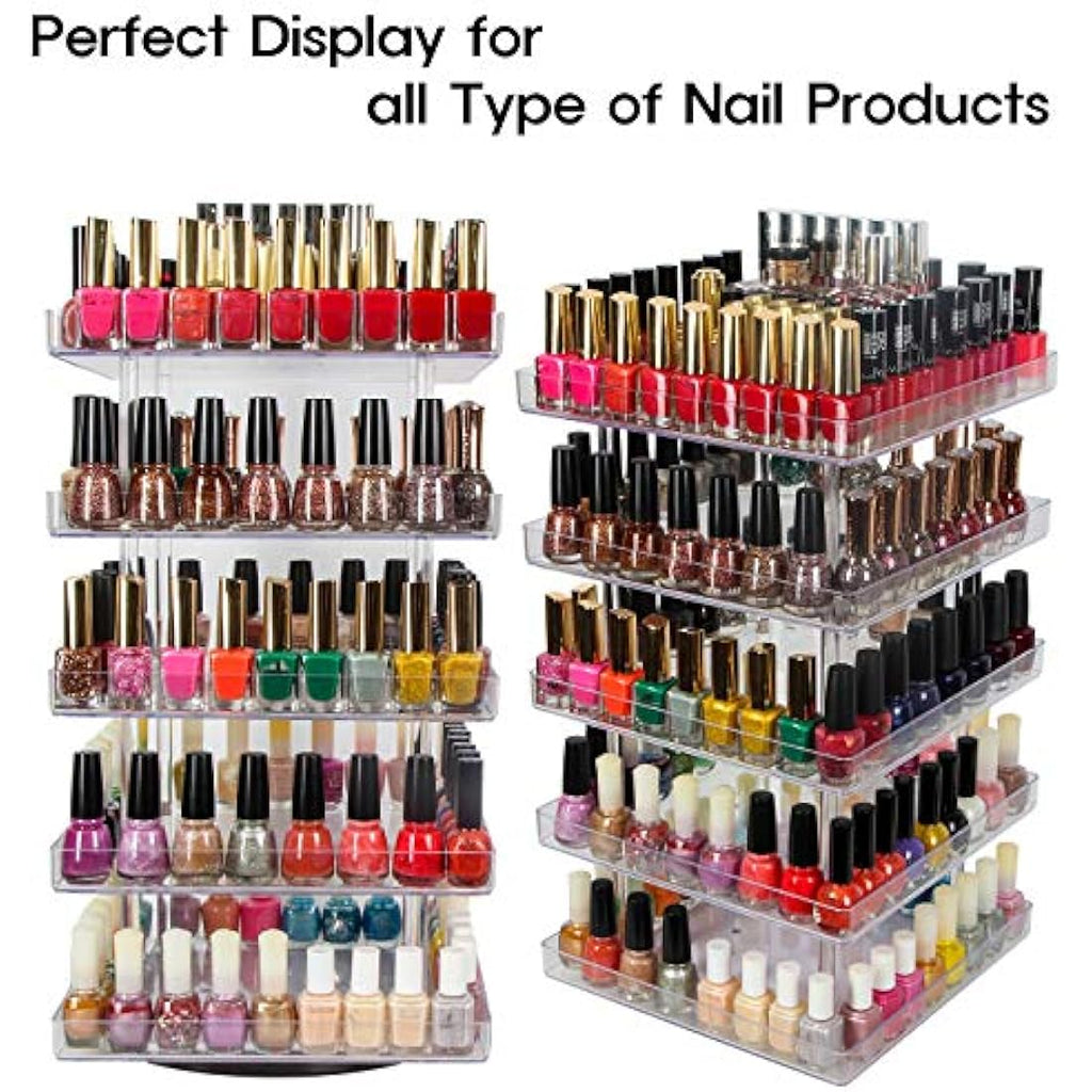 Jackcube Design 5 Tier Rotating Acrylic Nail Polish Display Rack
