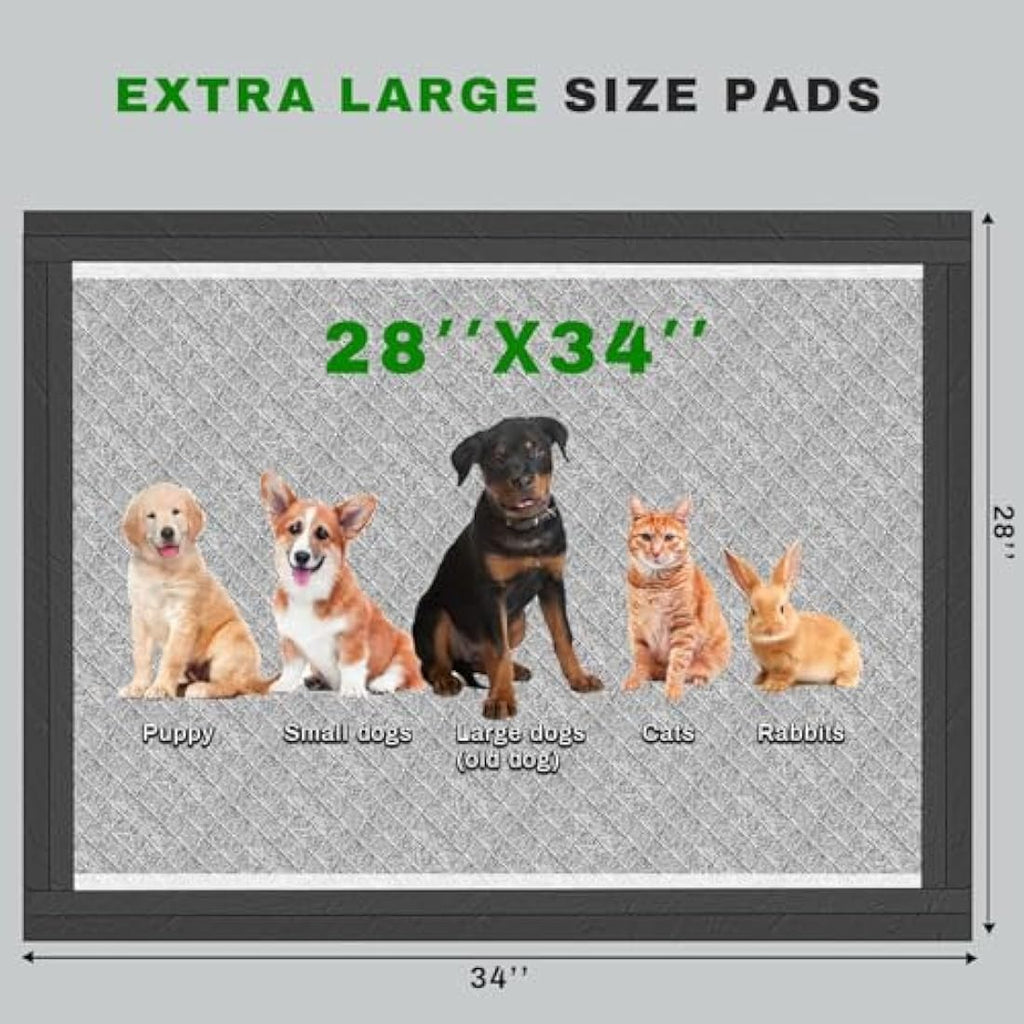 Gardner Pet XL Carbon Puppy Pads | 70x85cm Odor Control Training Pads