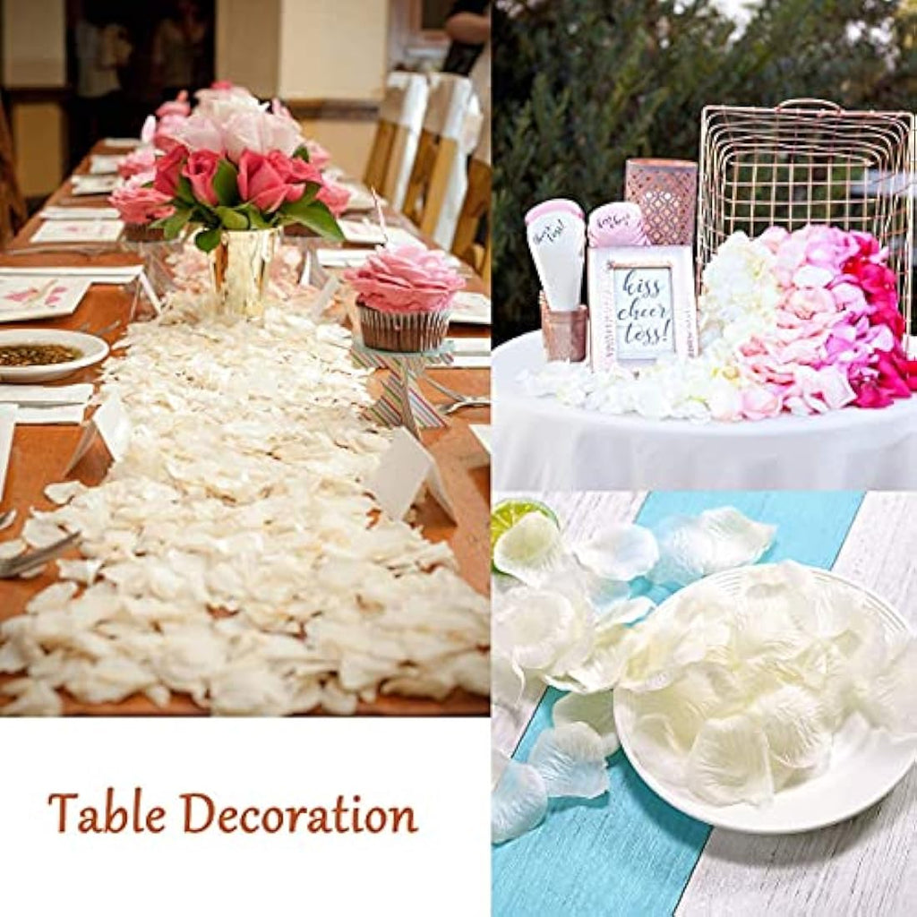 4000pcs Silk Rose Petals for Wedding Decor - White