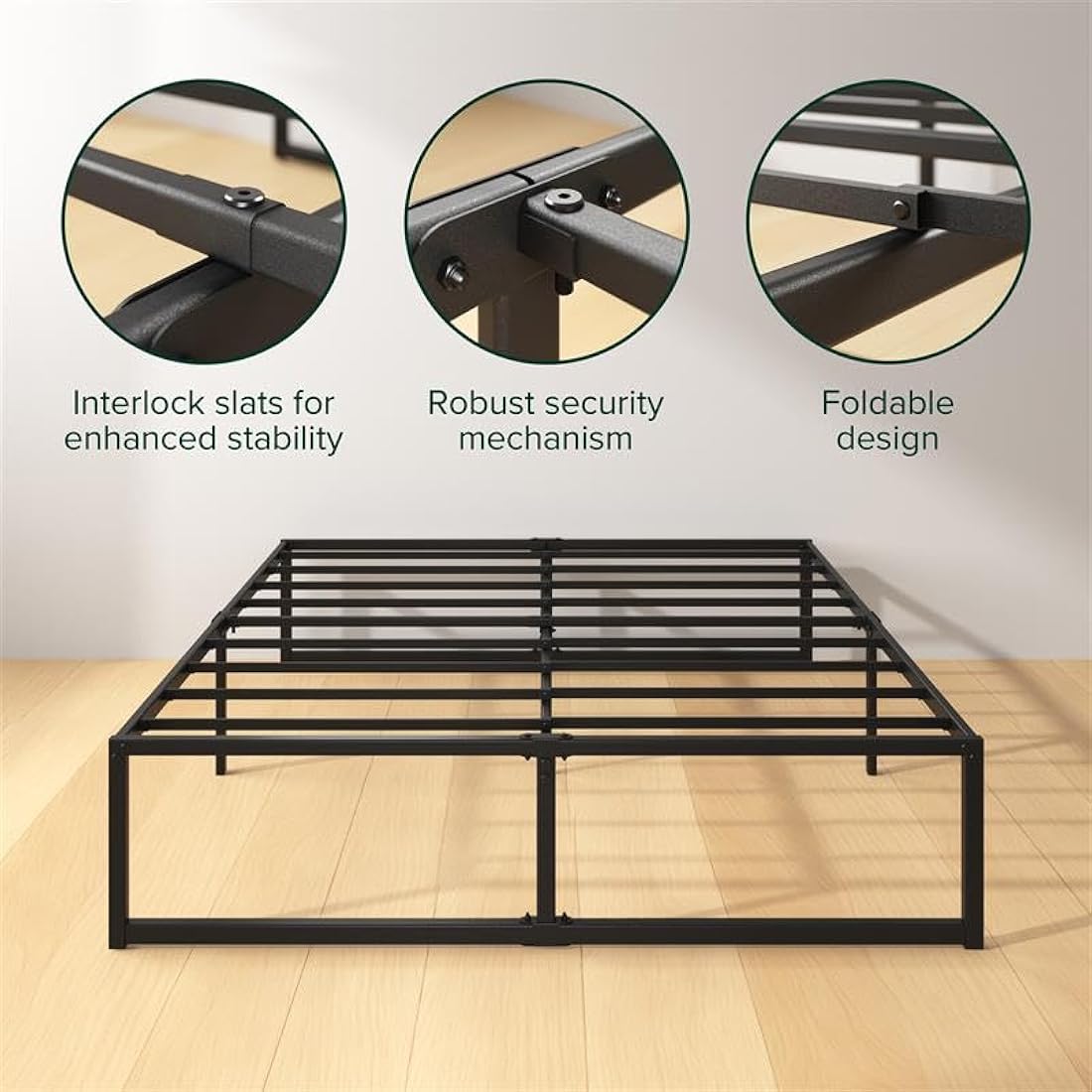 Zinus Lorelai King Metal Platform Bed Frame | 36cm Underbed Storage