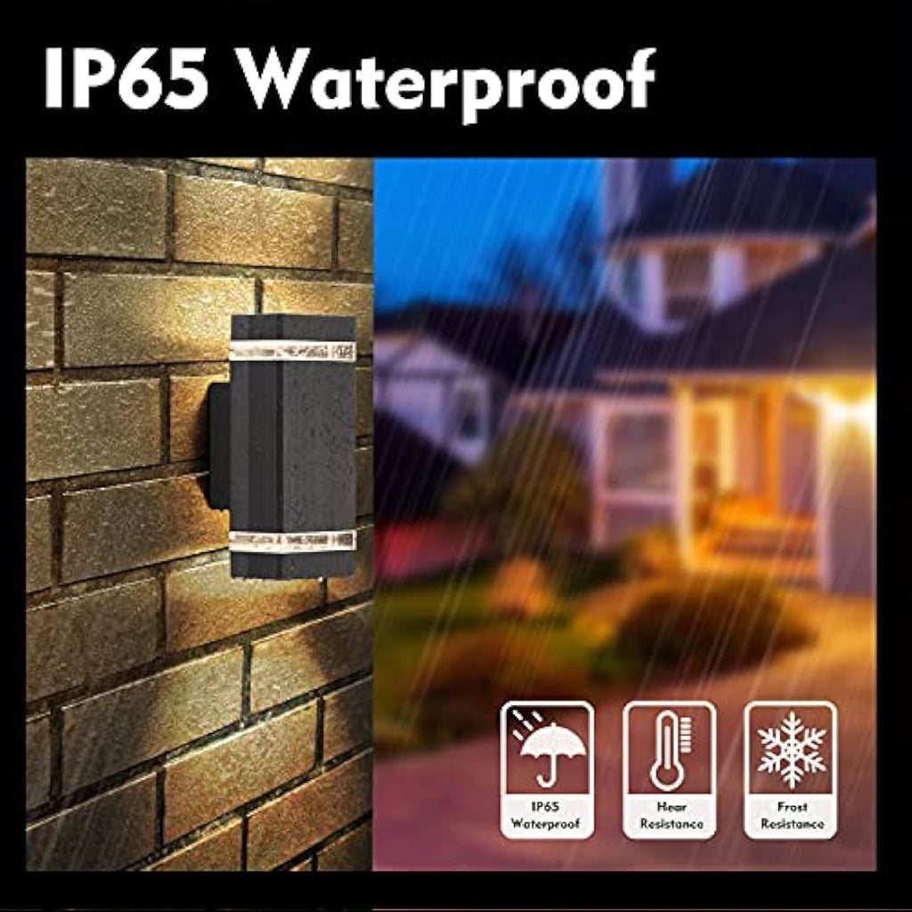 CELAVY Outdoor Wall Lights – Modern IP65 Waterproof Up Down Grey Aluminum