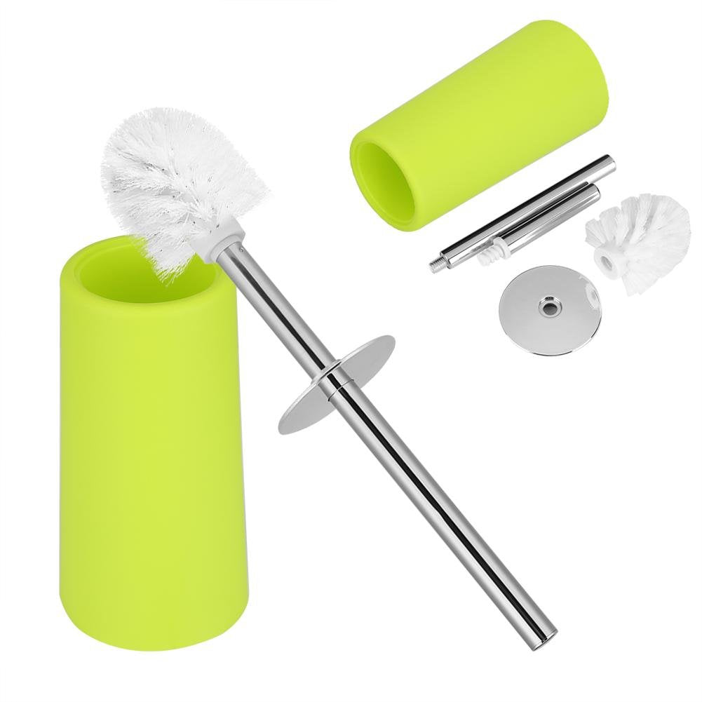 Stainless Steel Toilet Brush Set with Heavy Base – Green