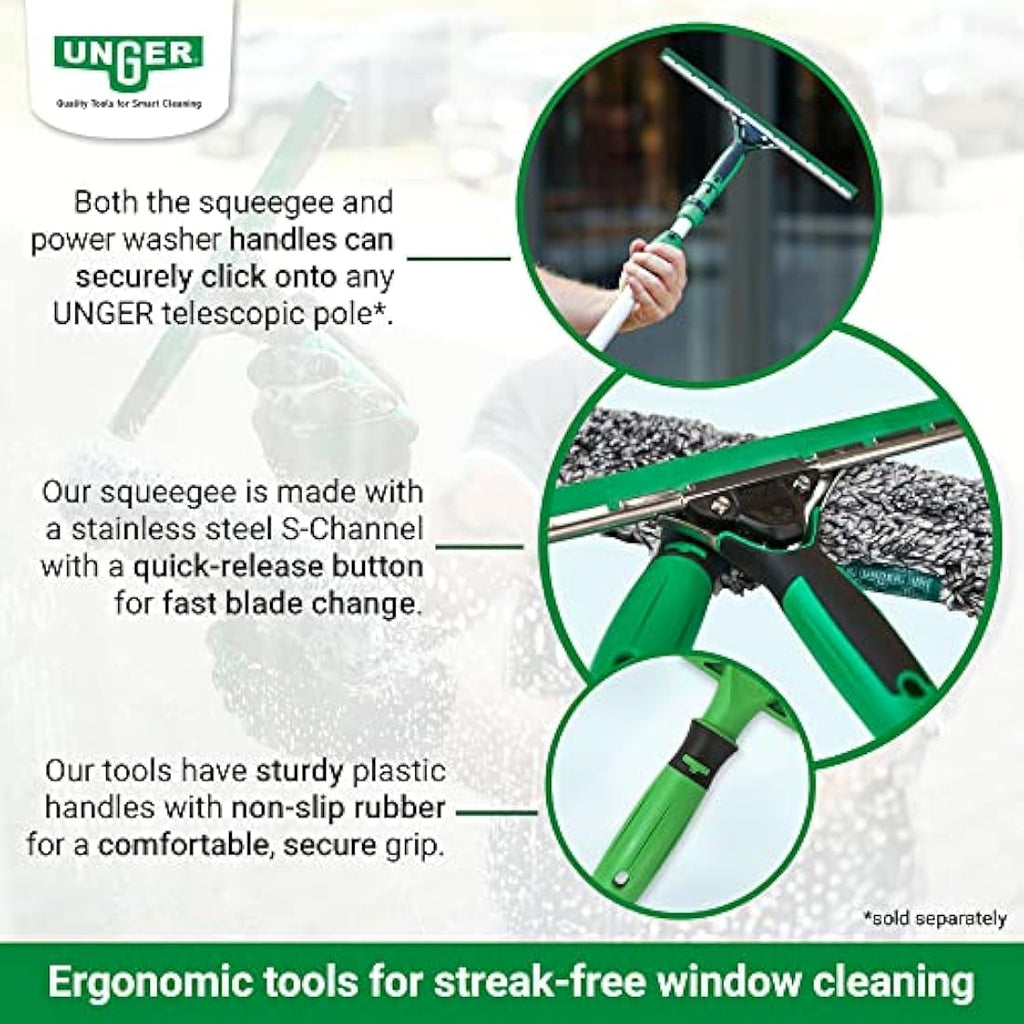 Unger AK013 Window Cleaning Kit – 3-in-1 Professional Squeegee & Bucket Set