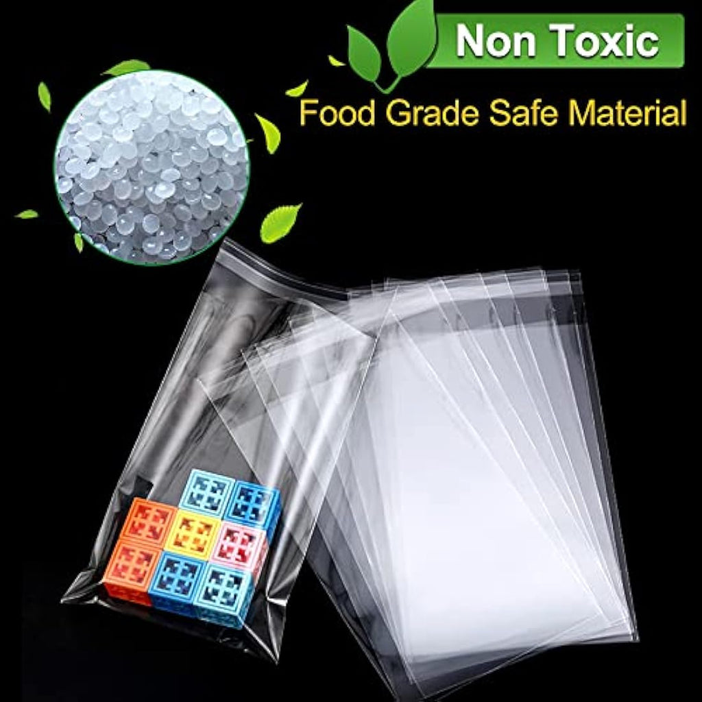 A3 Clear Cellophane Bags – 100 Pack Self-Sealing OPP Bags