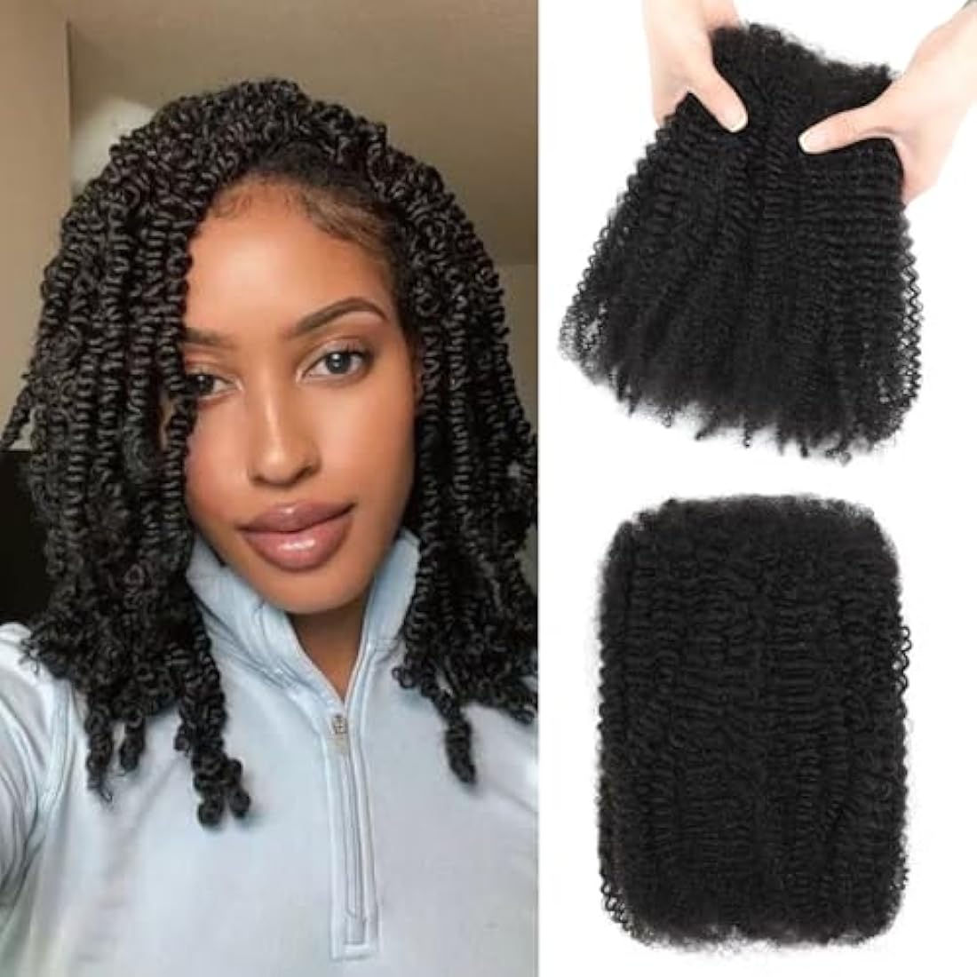 Afro Kinky Bulk Human Hair for Dreadlocks & Braiding - 14 Inch