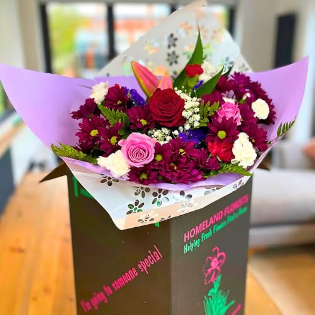 Fresh Flower Bouquet – Large Red Naomi Velvet Rose