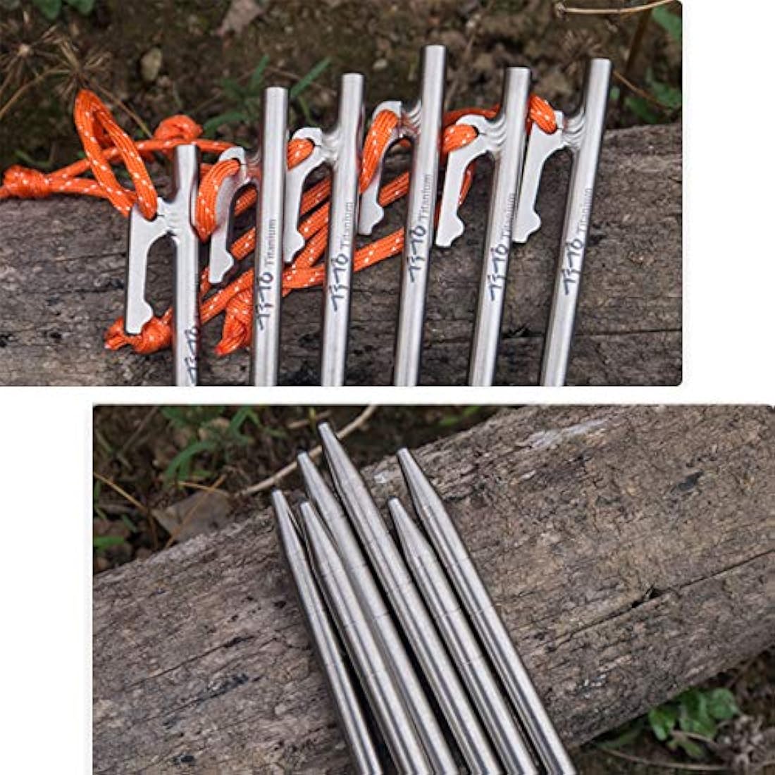 TITO Titanium Alloy Tent Stakes | 8mm x 240mm Heavy Duty Pegs