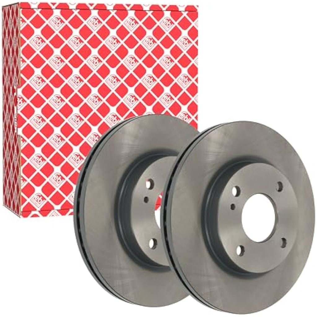Febi Bilstein 38600 Front Vented Brake Disc Set for Ford Fiesta