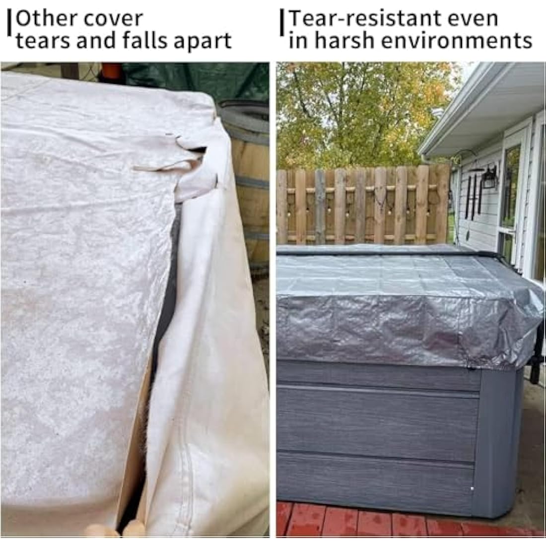 YUJHON Hot Tub Cover | 170G Polyethylene Waterproof Spa Protector