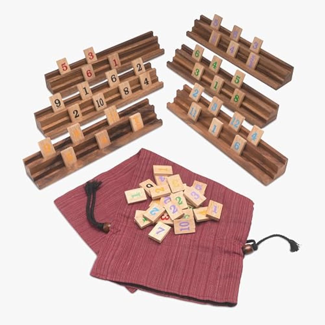 LOGOPLAY Rummy & Okey Board Game for 6 Players with 162 Tiles
