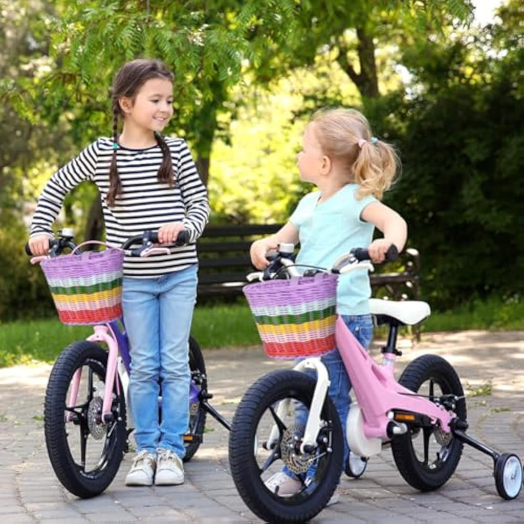 Jolof Store Kids Bike Basket – Handwoven Wicker Bicycle Basket for Kids