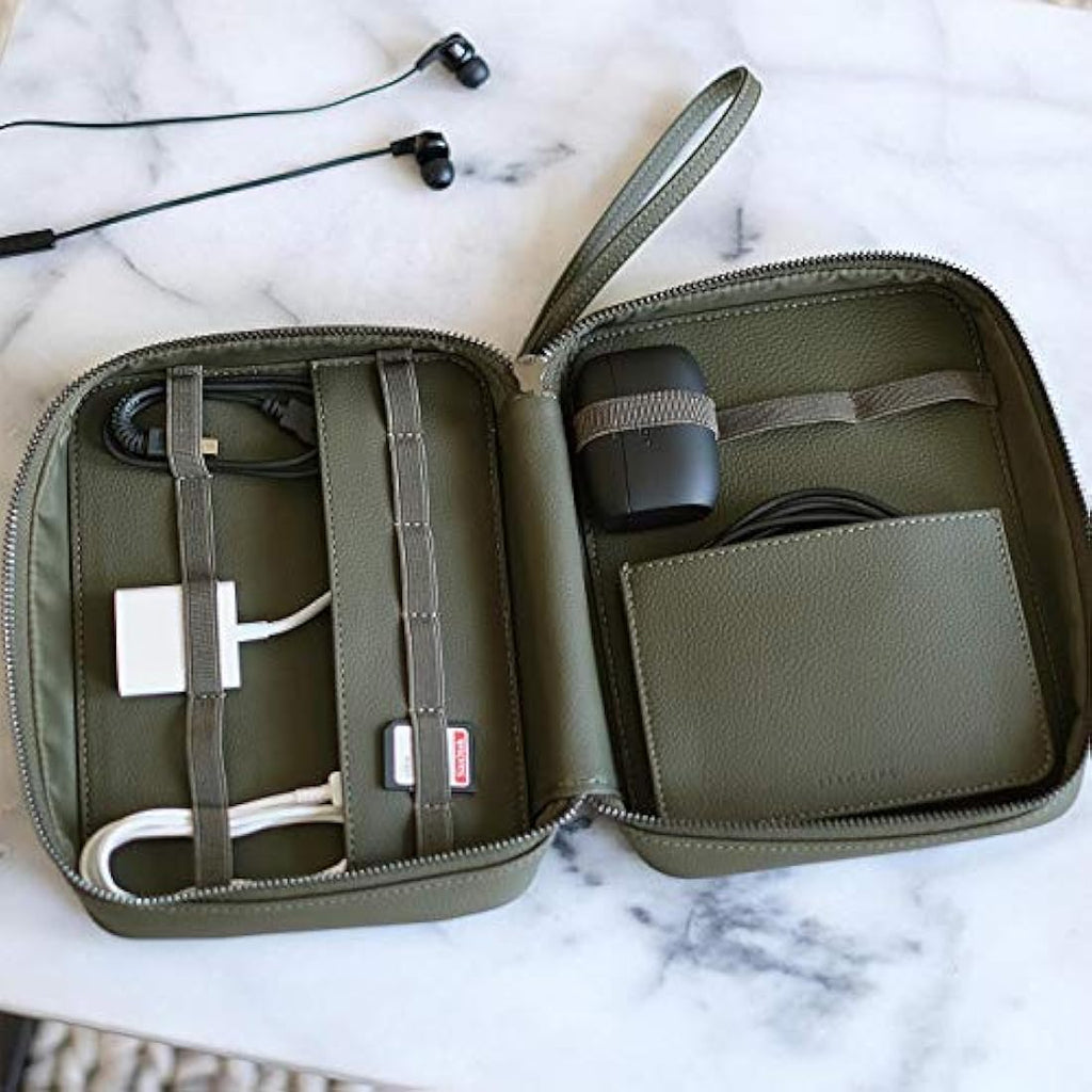 Stackers Olive Green Cable Tidy Bag – Travel Tech Pouch Organizer