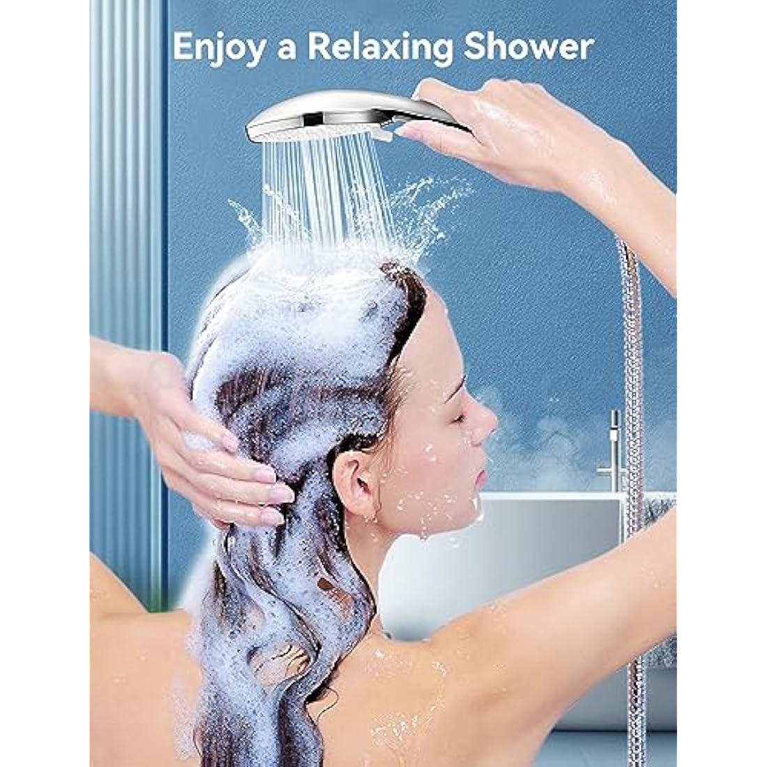 High Pressure Shower Head and 2M Hose | 5 Modes Chrome