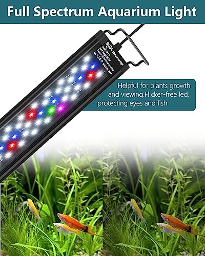 SEAOURA Full Spectrum LED Aquarium Light with Timer | 61–76cm