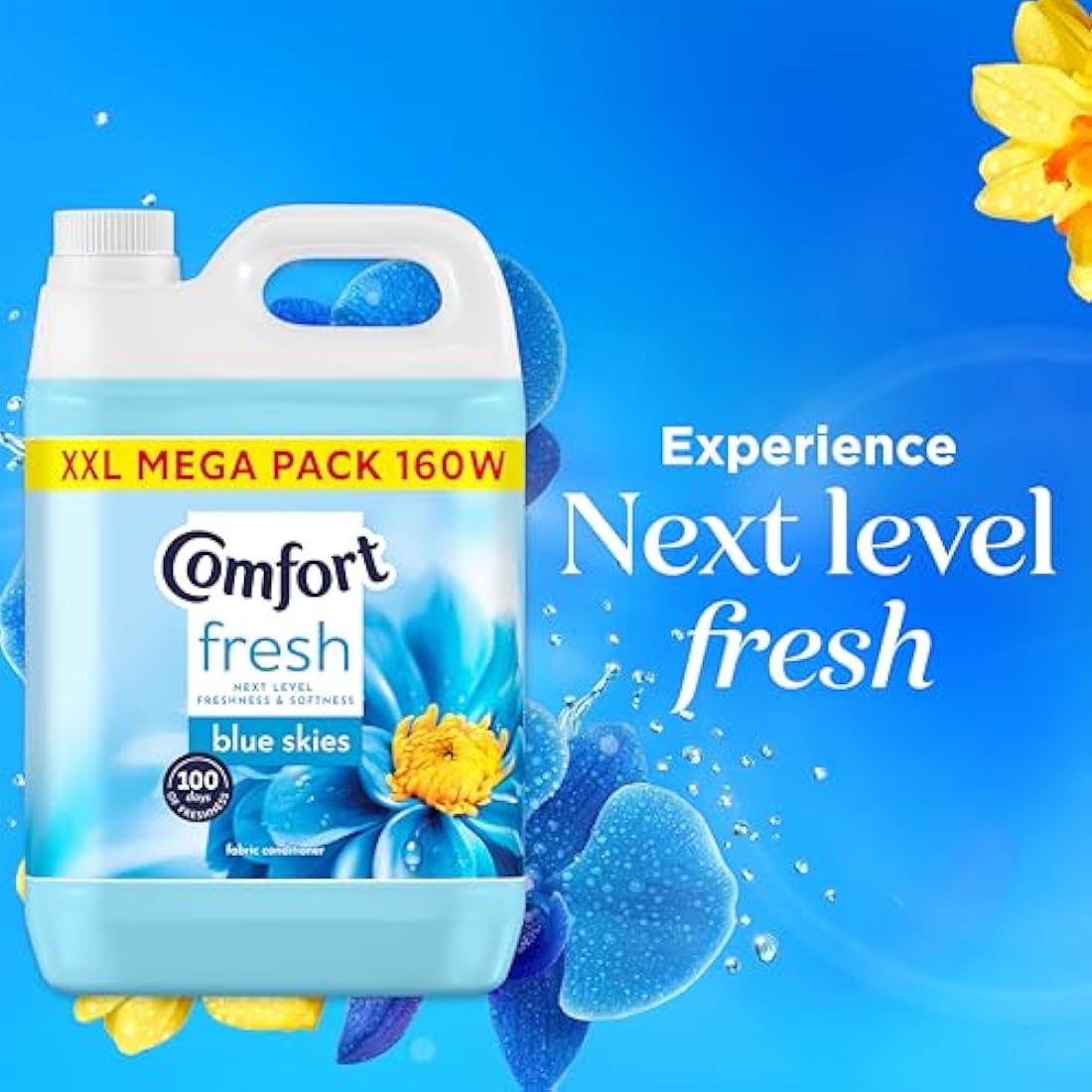Comfort Fresh Blue Skies Fabric Conditioner - 160 Washes (4.8 L)