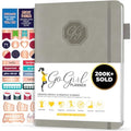 GoGirl Undated Weekly Planner – Compact Eco-Leather Goal Journal, Grey