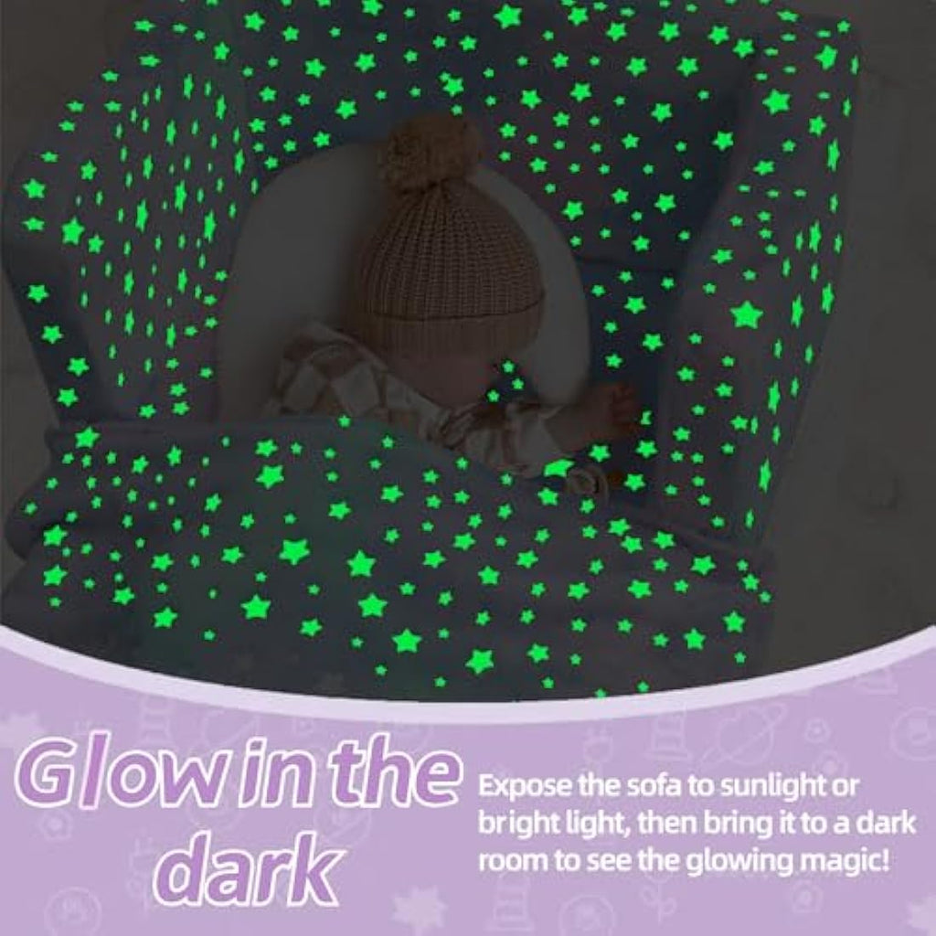 MeMoreCool Kids Sofa Bed – Glow in The Dark Convertible Toddler Lounger