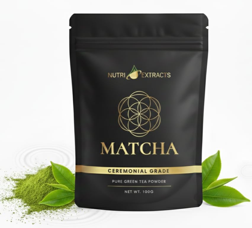 NutriExtracts Ceremonial Matcha Powder – 100g Spring Harvest Green Tea