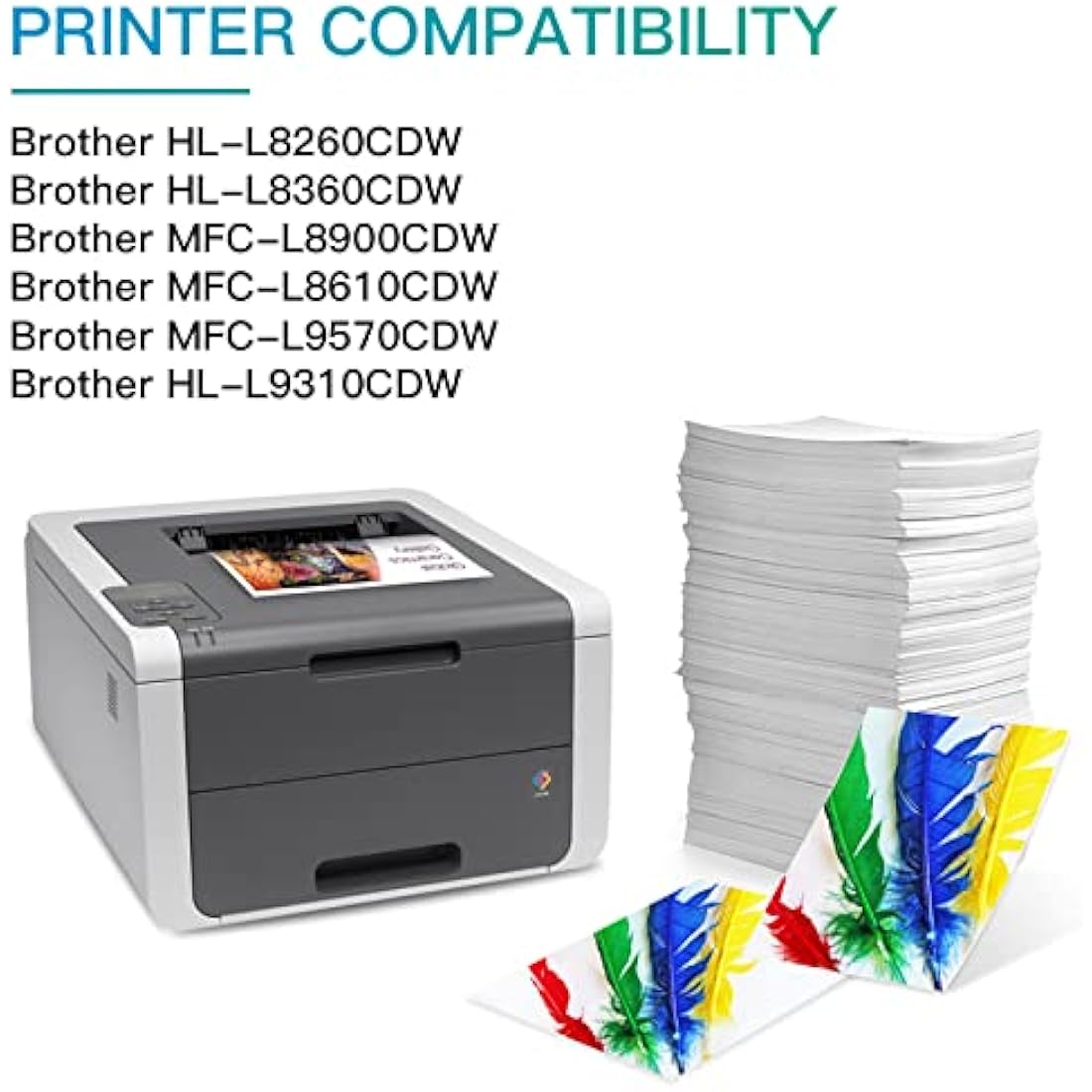 BeOne TN423 TN421 Compatible Toner Cartridges for Brother Printers, 4-Pack