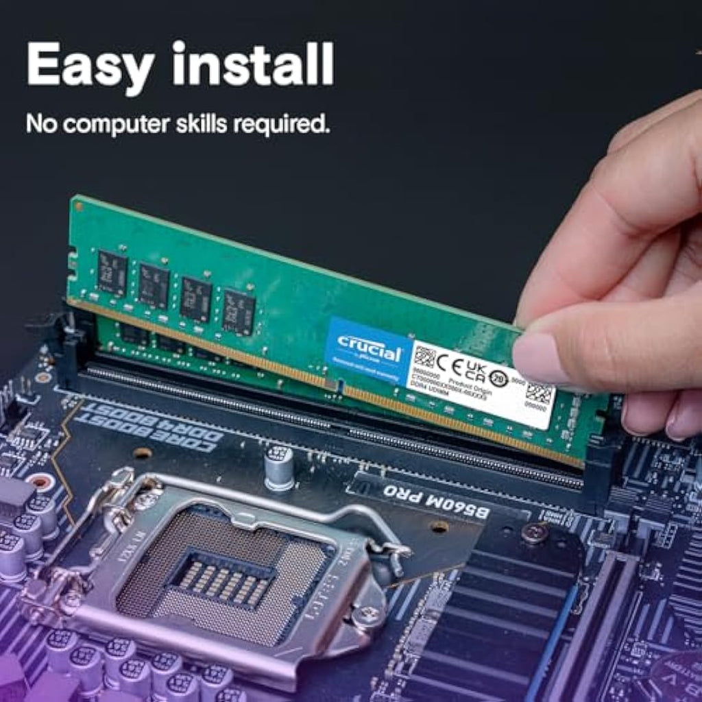 Crucial 32GB Kit (2x16GB) DDR4 3200MHz Desktop Memory – UDIMM RAM