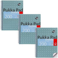 Pukka Pad A5 Dotted Notebook – Metallic Jotta Book 200 Pages, 3 Pack