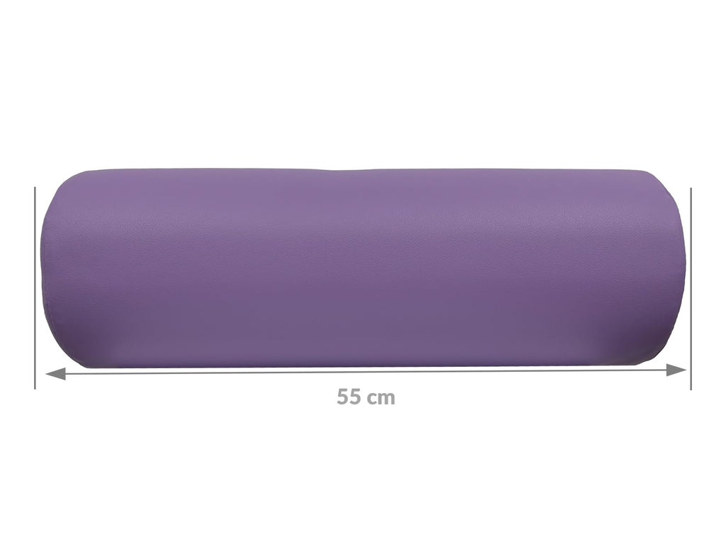 QUIRUMED Roller Cushion - 55x20cm Purple Leatherette Massage Bolster