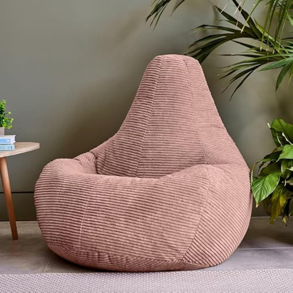 Icon Dalton Corduroy Recliner Bean Bag Chair - Dusk Pink - Large