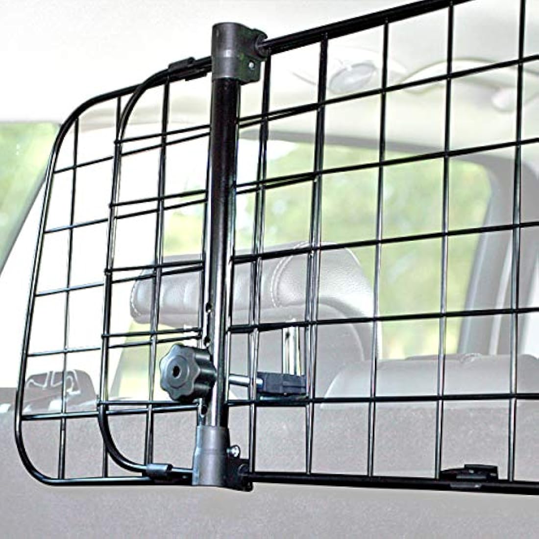 Sakura Adjustable Dog Guard for Cars | Steel Headrest Pet Barrier - Black