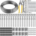 Kalolary 30M Stainless Steel Garden Wire Trellis Kit for Climbing Plants