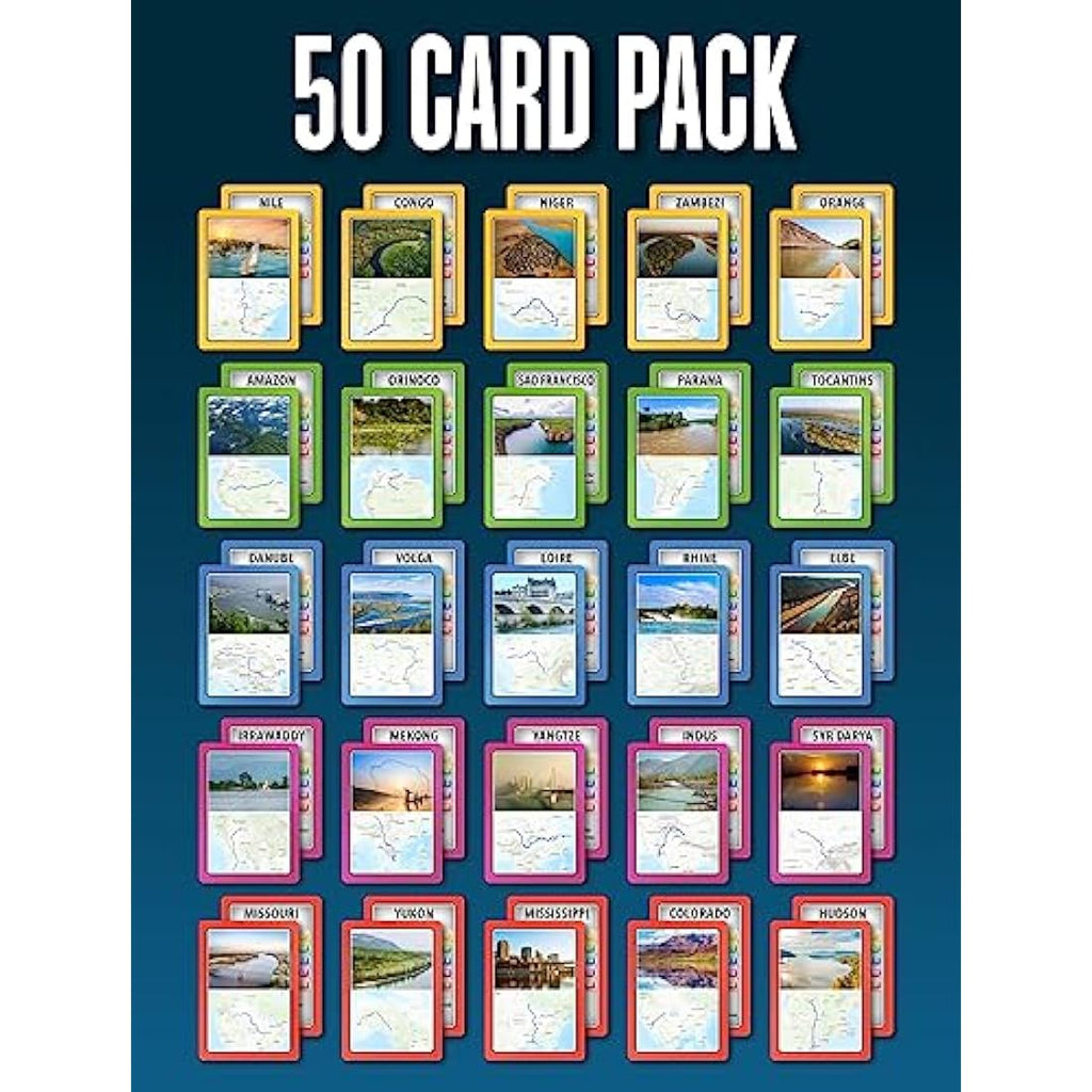 Rivers Smart Cards | 7-in-1 Educational Travel Card Game