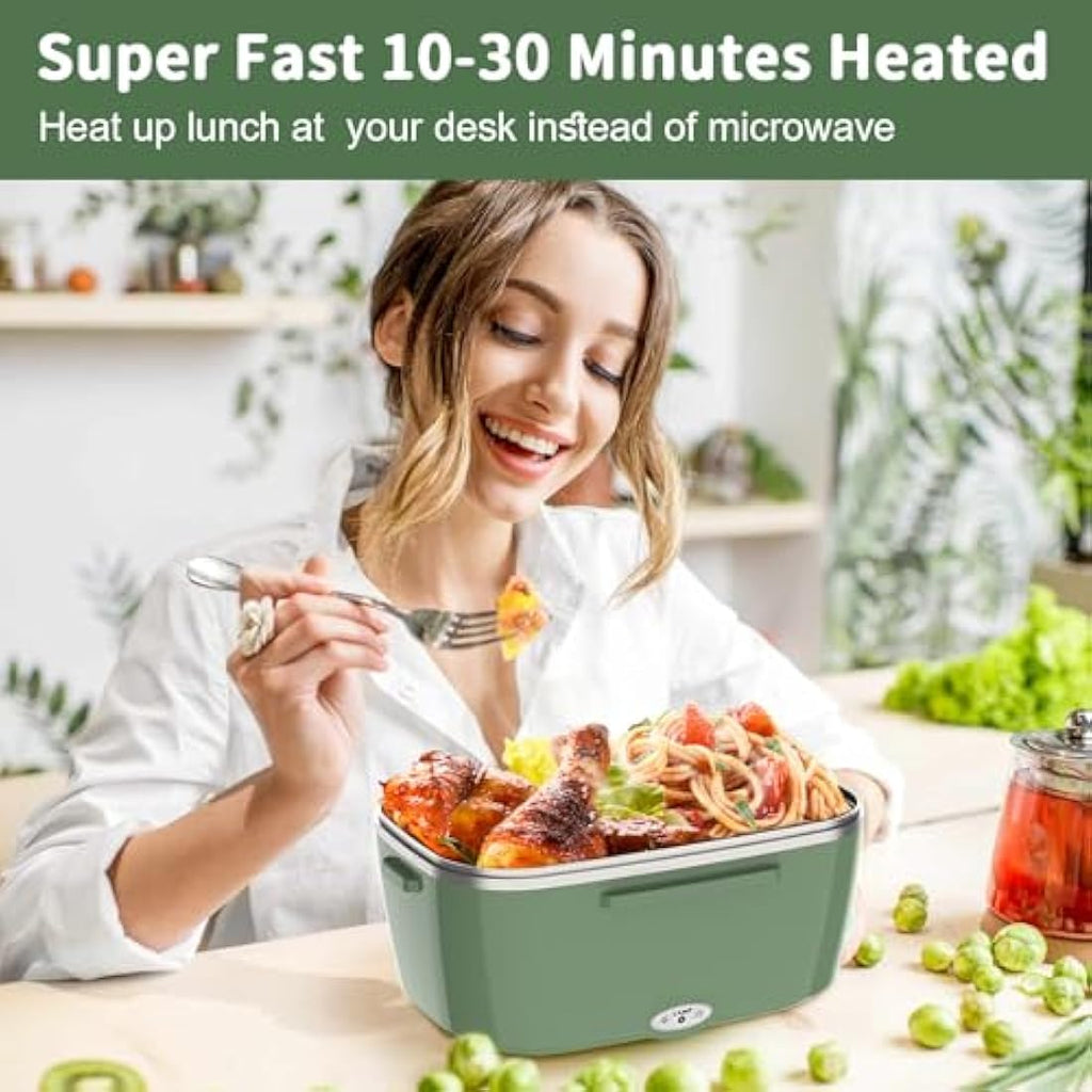 Jolof Store 100W Electric Heated Lunch Box - 3-in-1 Portable Food Warmer