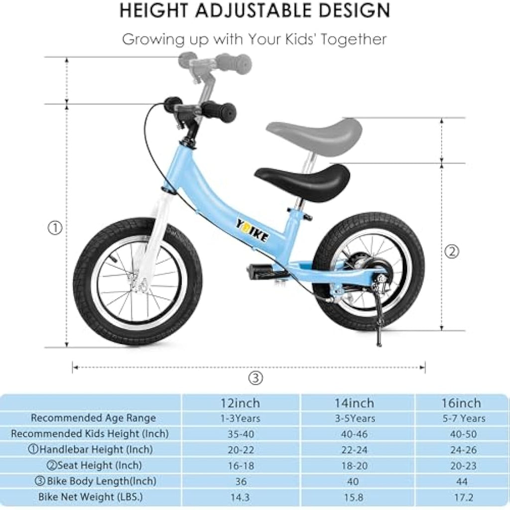 2-in-1 Kids Balance Bike with Pedals and Training Brake