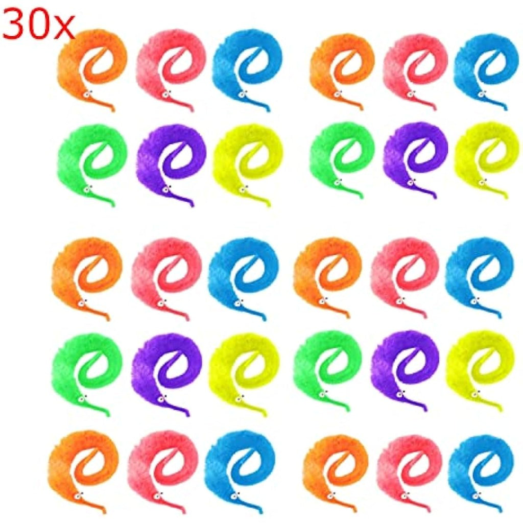 Magic Twisty Wiggly Worms - 30 Pack Fuzzy Party Favors
